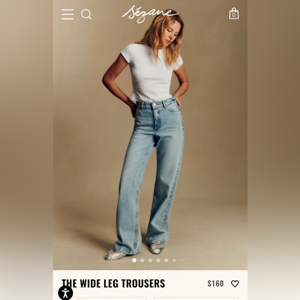 Women's Blue Wide Leg Jeans